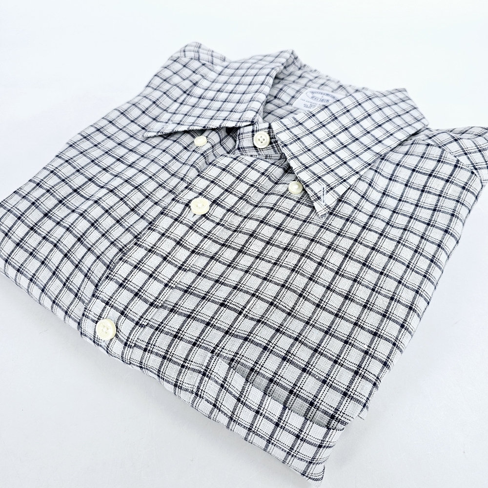 Brooks Brothers Multicolor Plaid Long Sleeve Button Front Shirt Size L Men